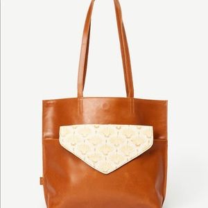 JOYN Kamala Tote in Camel Leather